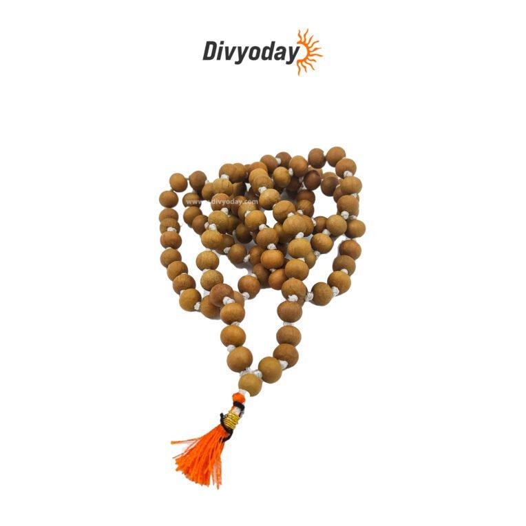 White Chandan Mala (108+1 Beads)